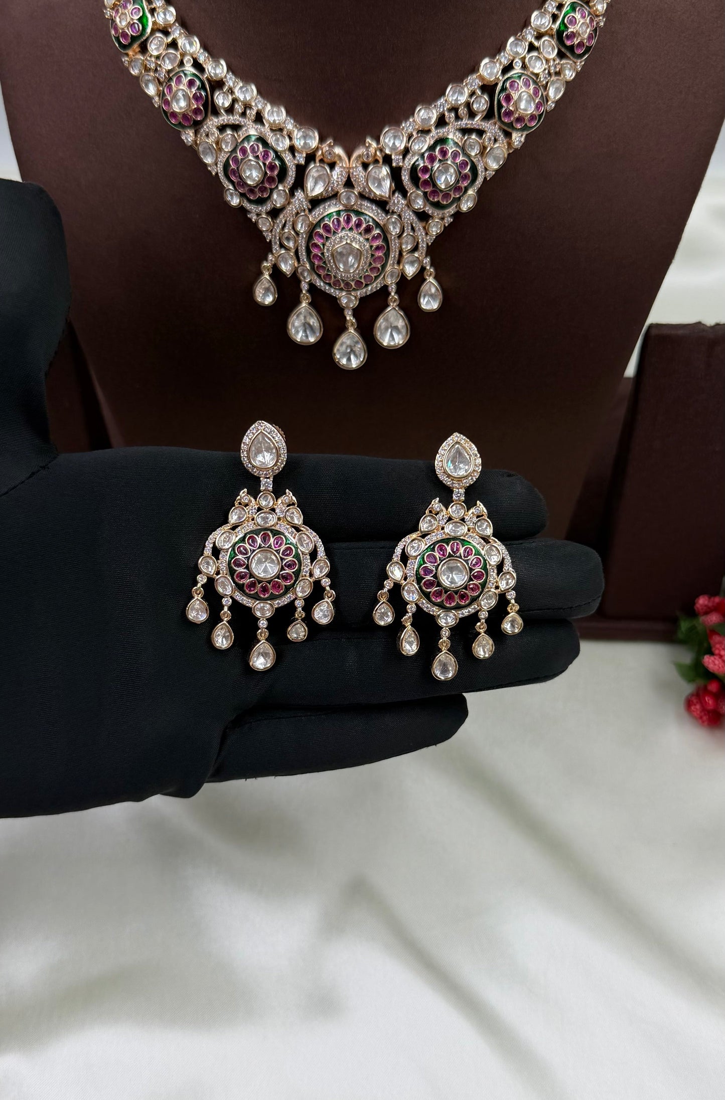 Kalindi Moissanite Necklace Set