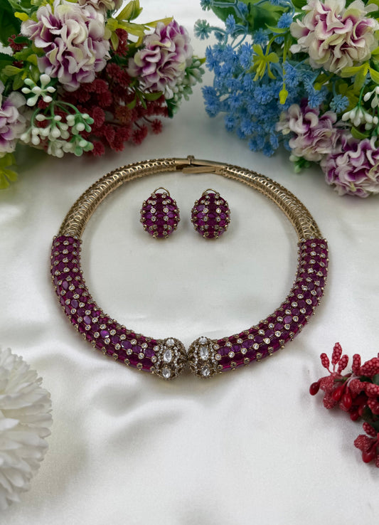 Neelima Jaipuri Kundan Necklace Set