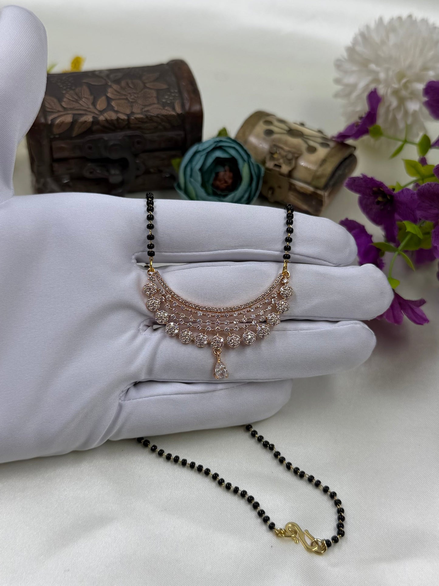 Chandelier Style Rose Gold Mangalsutra