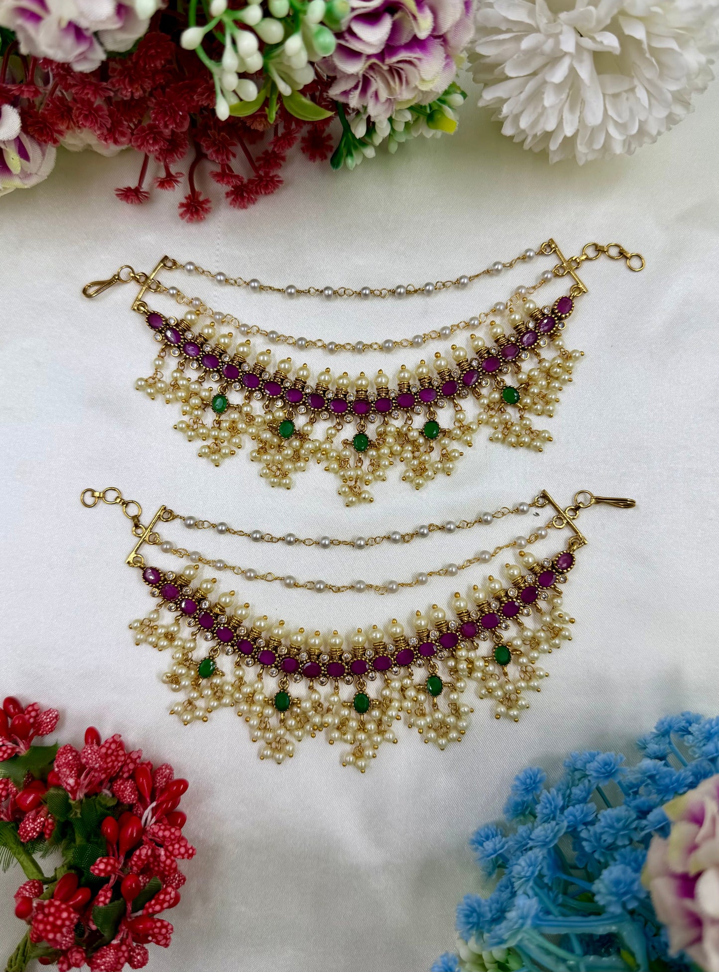 Dhriti Heritage Moti Ear Chain