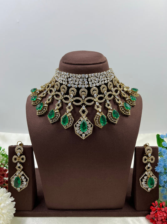 Rohini Victorian American Dimond Choker Necklace