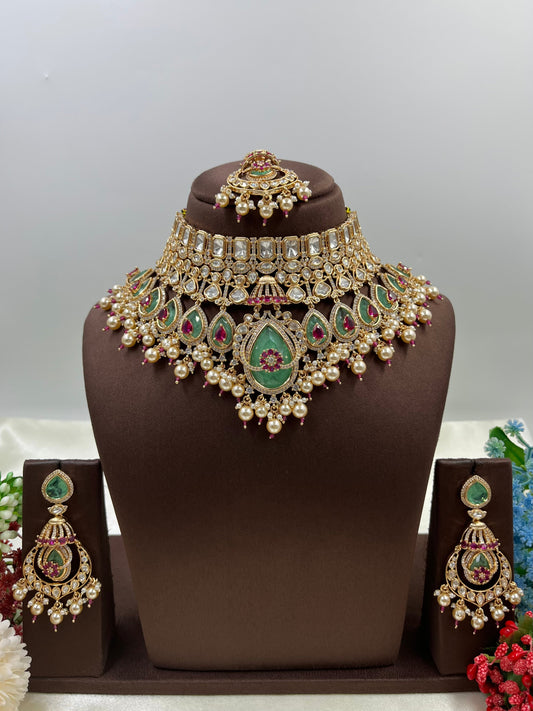 Bhargavi Moissanite Kundan Choker Necklace