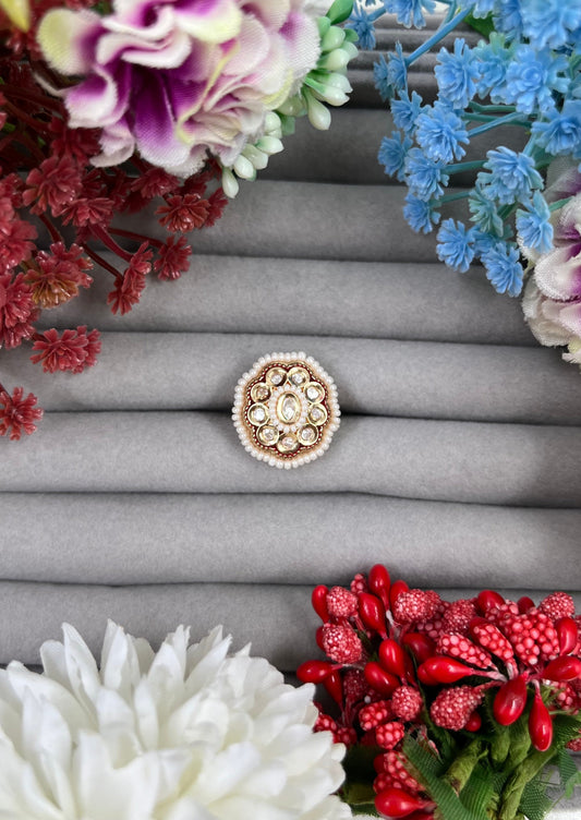 Imaz Premium Moissanite Kundan Fingering