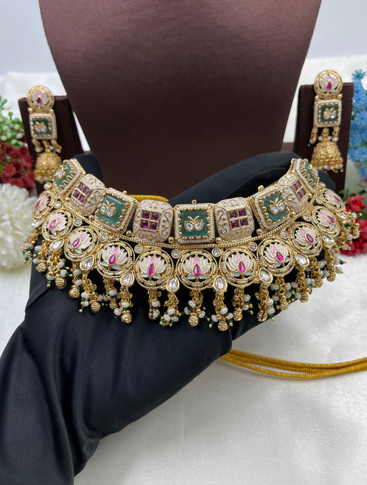 Sura Rajwadi Choker Necklace 