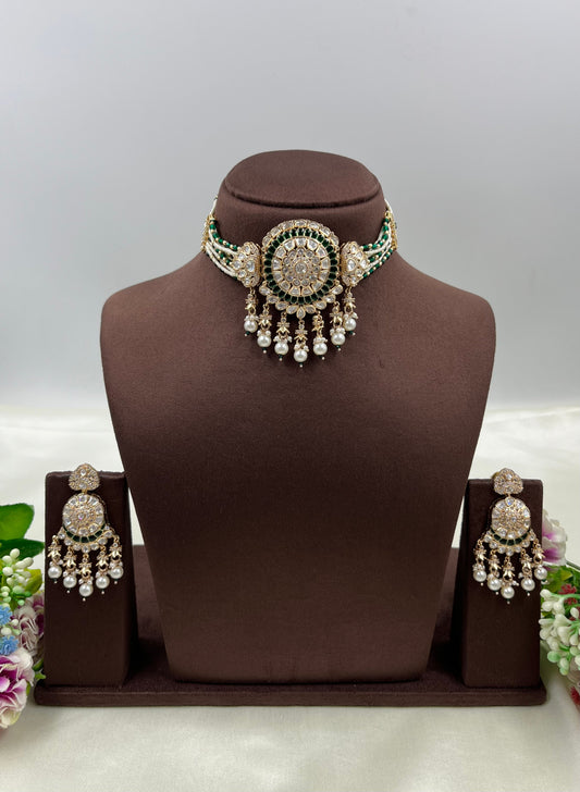 Meera Moissanite Choker Necklace