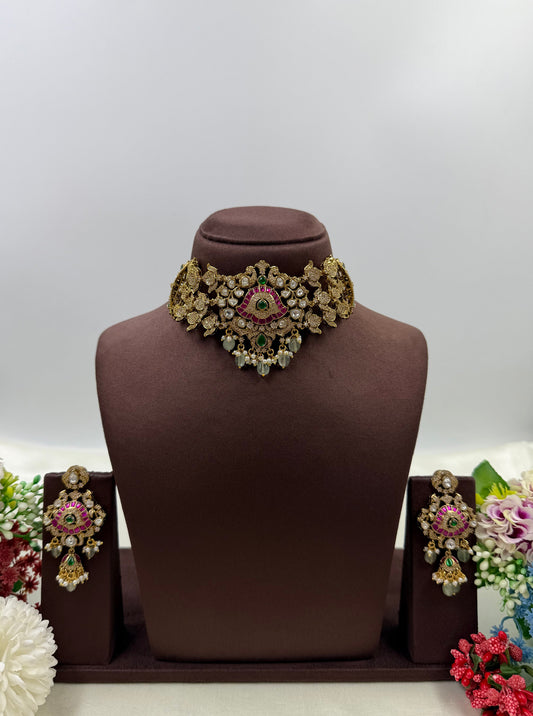 Naina Victorian Traditional Choker Necklace Set