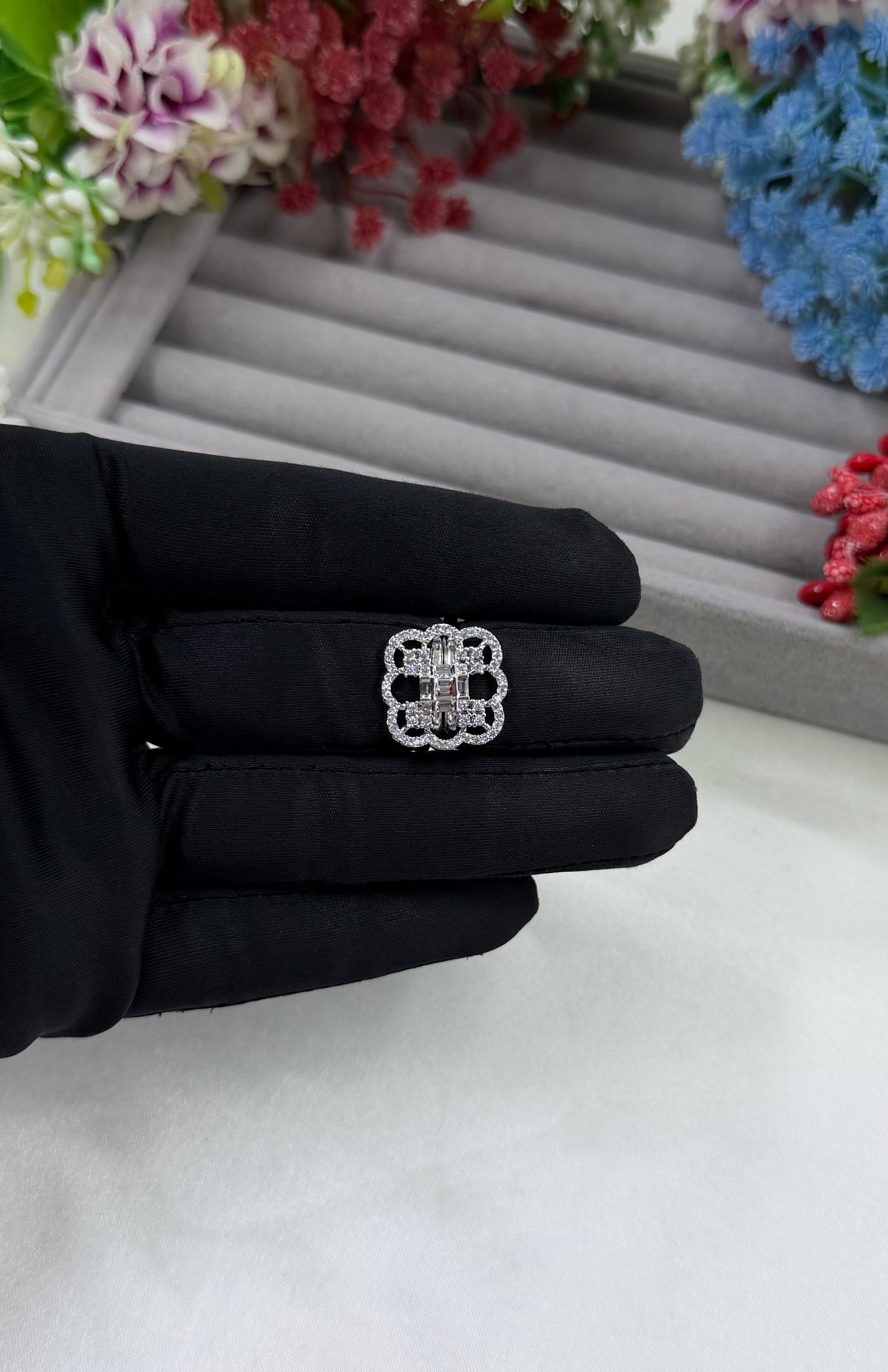 Minal American Diamond Ring (Adjustable)