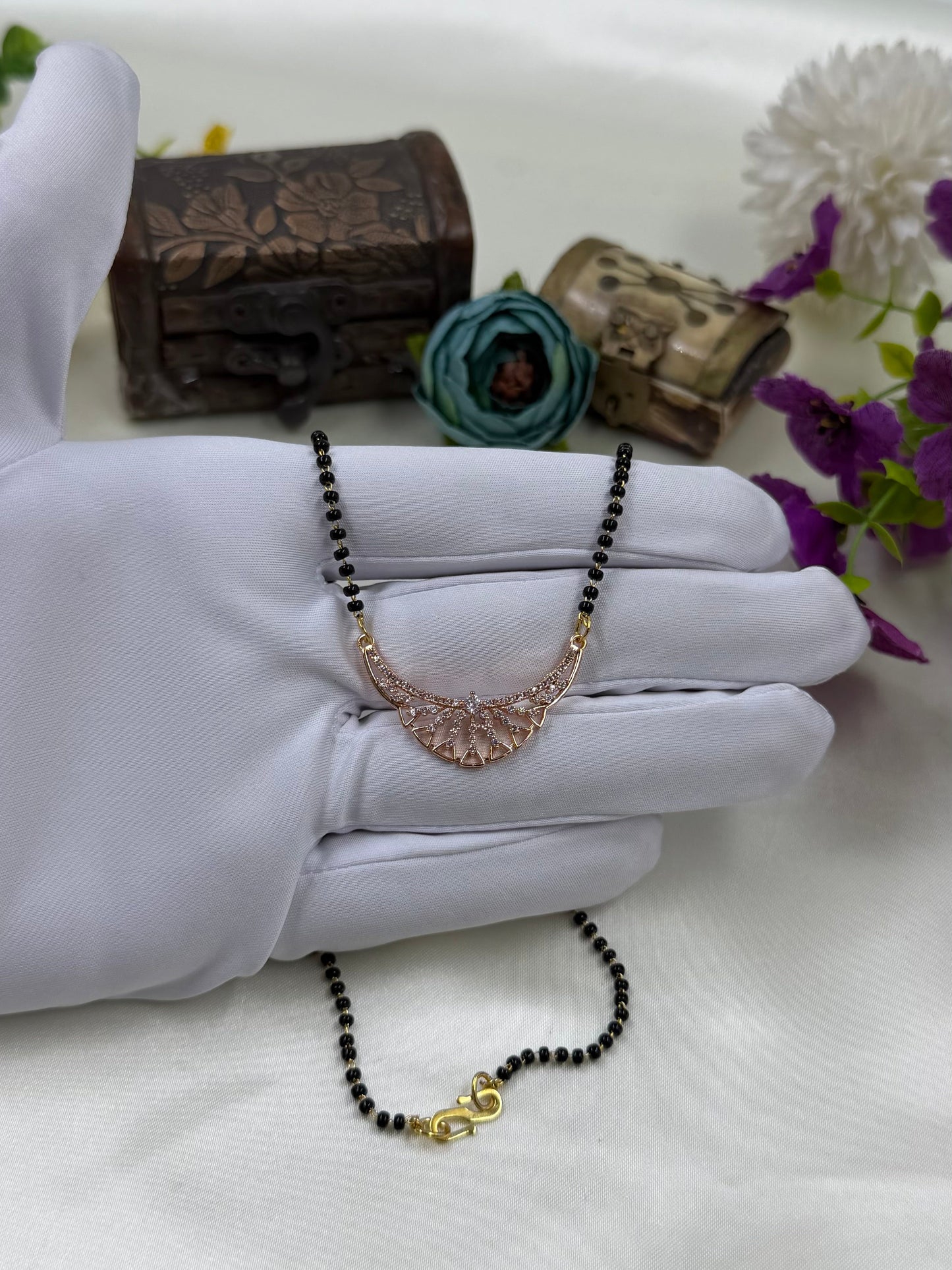 Half Moon Rose Gold Mangalsutra