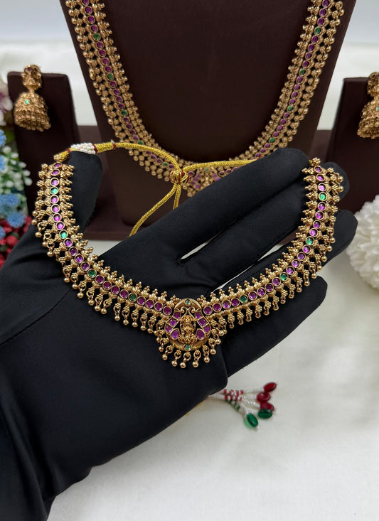 Lavanya South Temple Combo Necklace Set