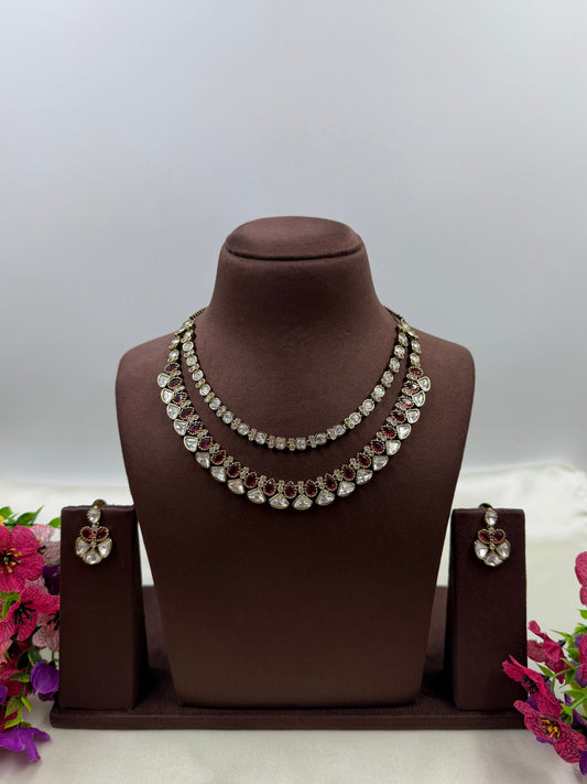 Alia Victorian Double Layering Necklace
