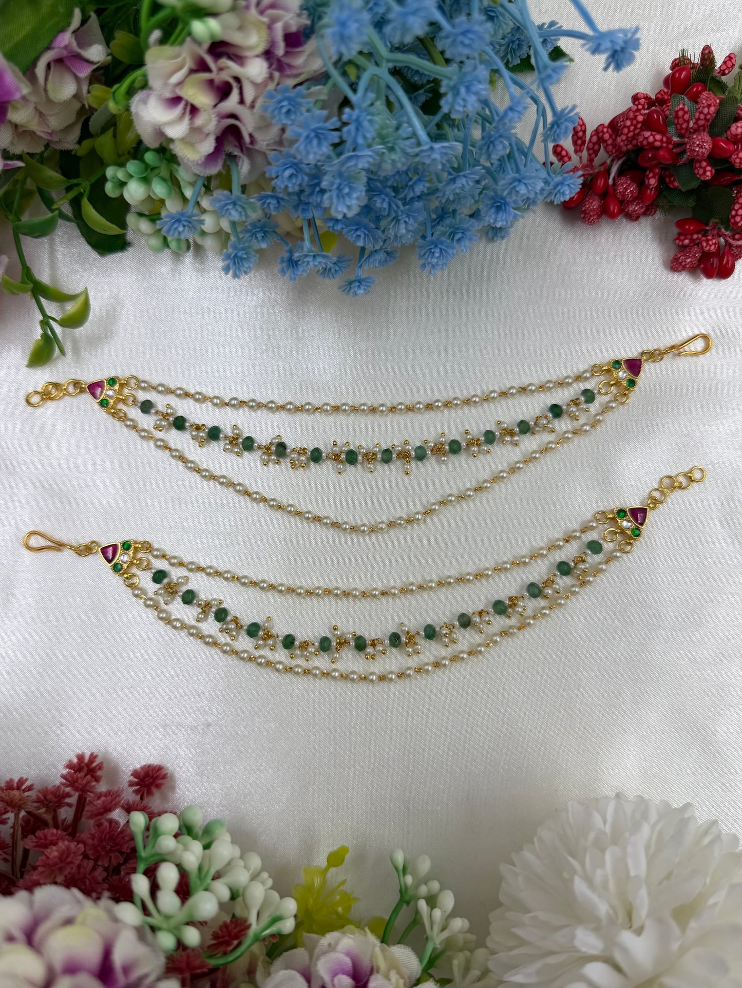 Rohini Pachi Kundan Earchain