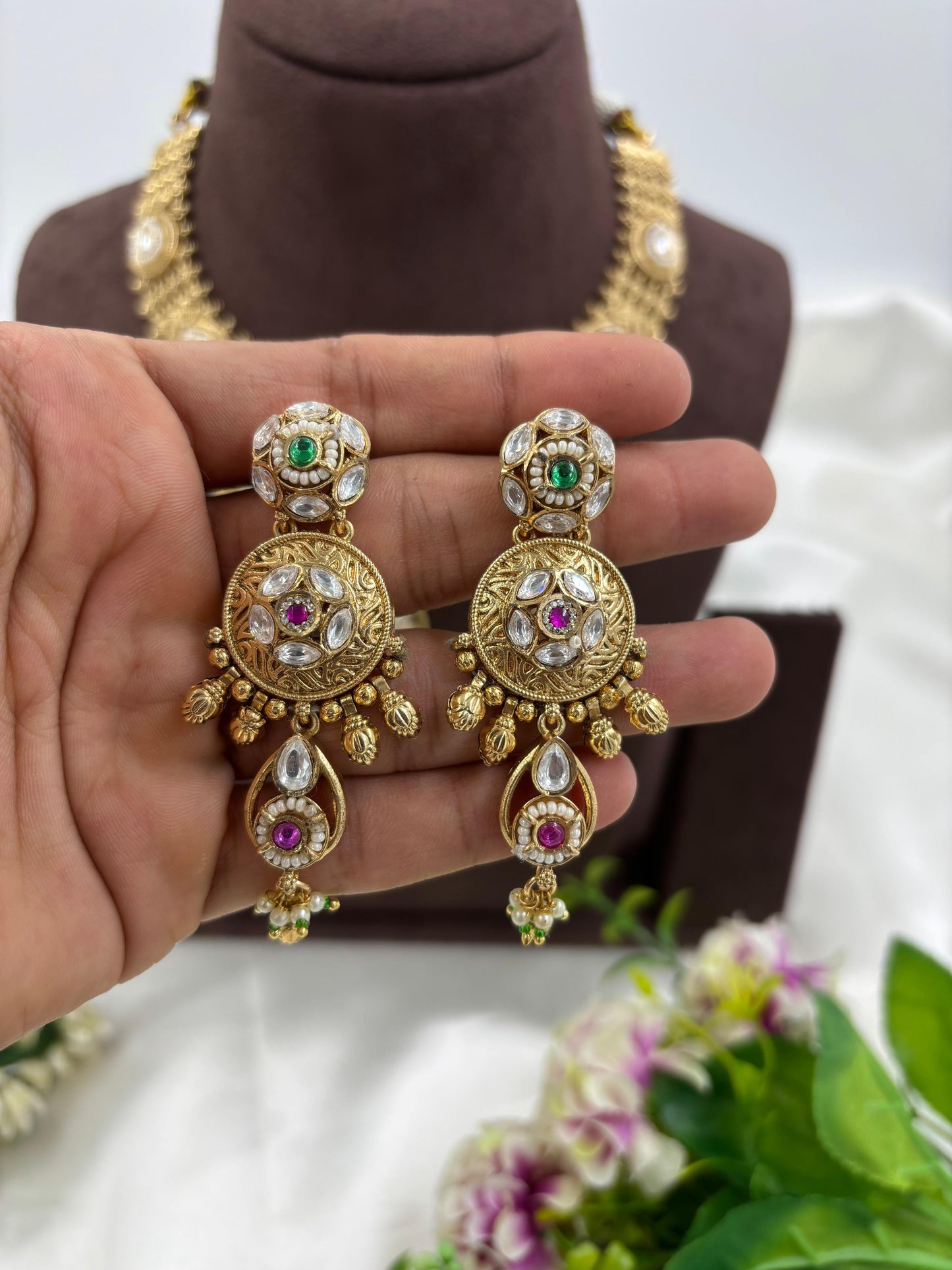 Mamta Premium Antique Necklace Set