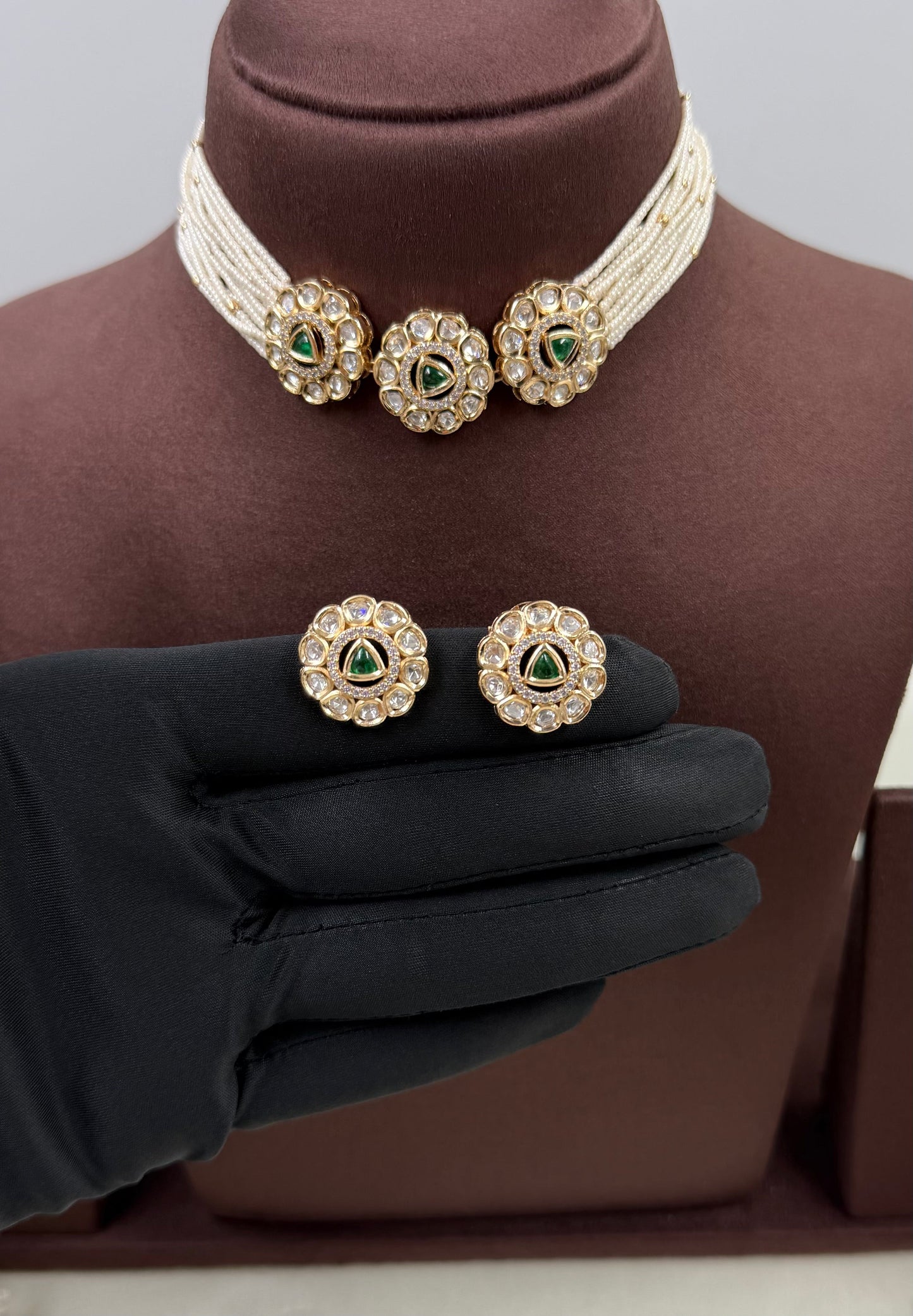 Shilpa Moissanite Delicate Choker Necklace