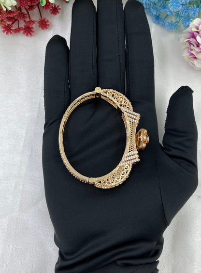 Royal Moissanite Kundan bracelet (Openable)