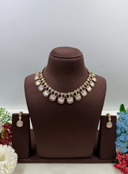 Sirsa Premium Moissanite Kundan Necklace