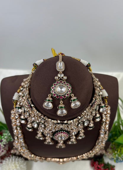 Rosina Combo Moissanite Kundan Necklace