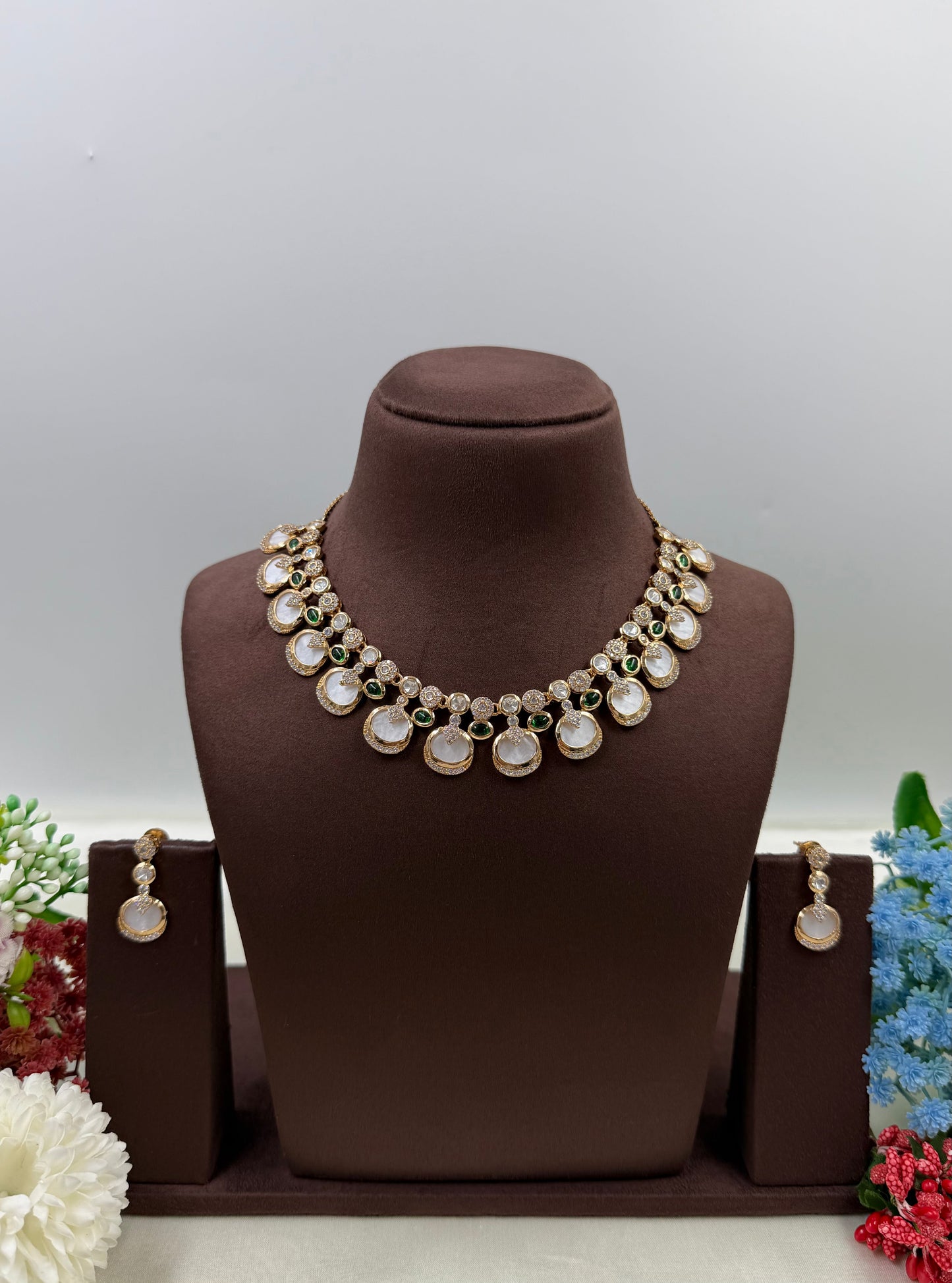 Sirsa Premium Moissanite Kundan Necklace