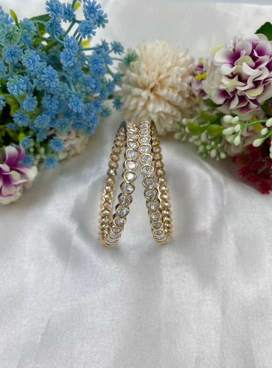 Leena Moissanite Kundan Bangles