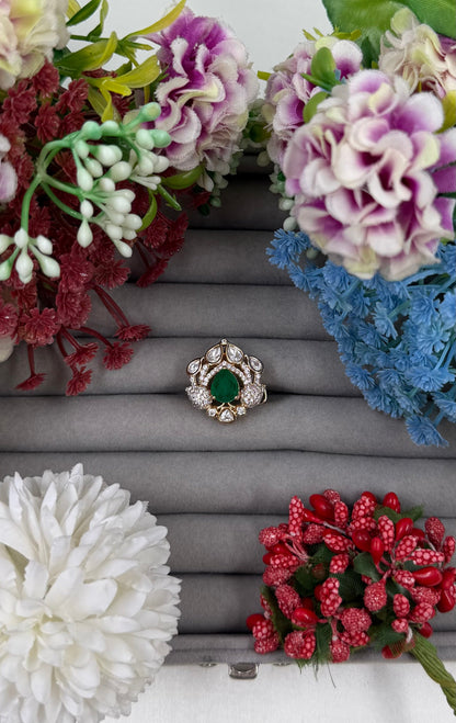 Disha Moissanite Ring (Adjustable)