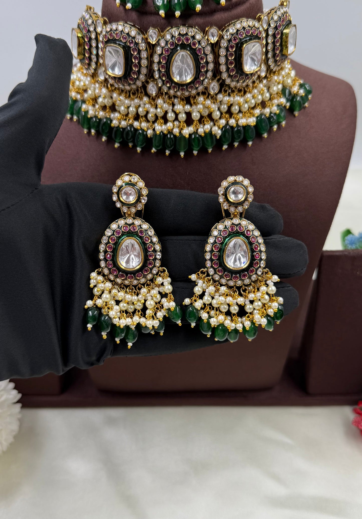 Sadhana Polki Kundan Choker Necklace Set