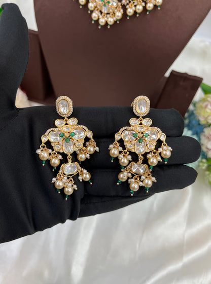 Noor Nazaakat Moissanite Kundan Necklace