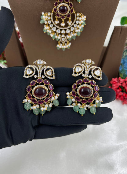 Maharani Royal Combo Moissanite Necklace