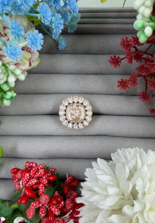 Anjali Moissanite Premium Ring