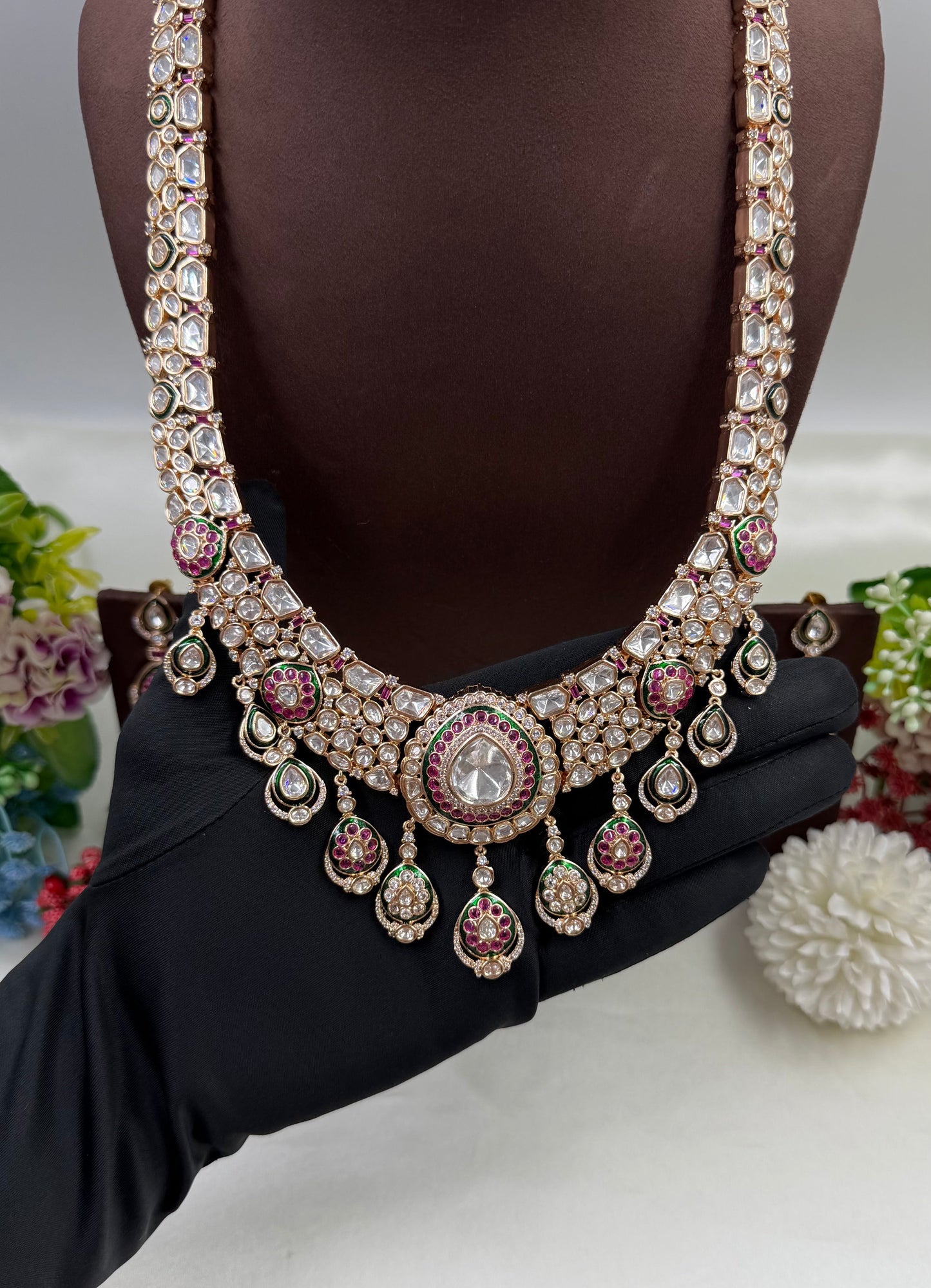 Vedika Moissanite Premium Long Necklace