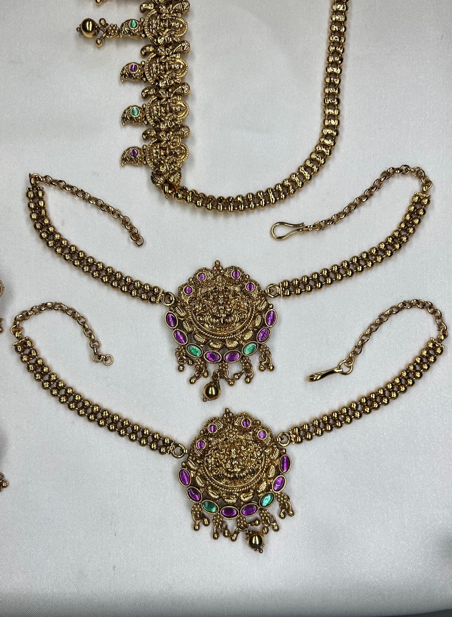 Bridal Temple Jewelry Set with Lakshmi Design