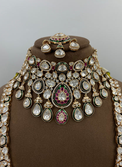 Nasreen Combo Moissanite Kundan Necklace