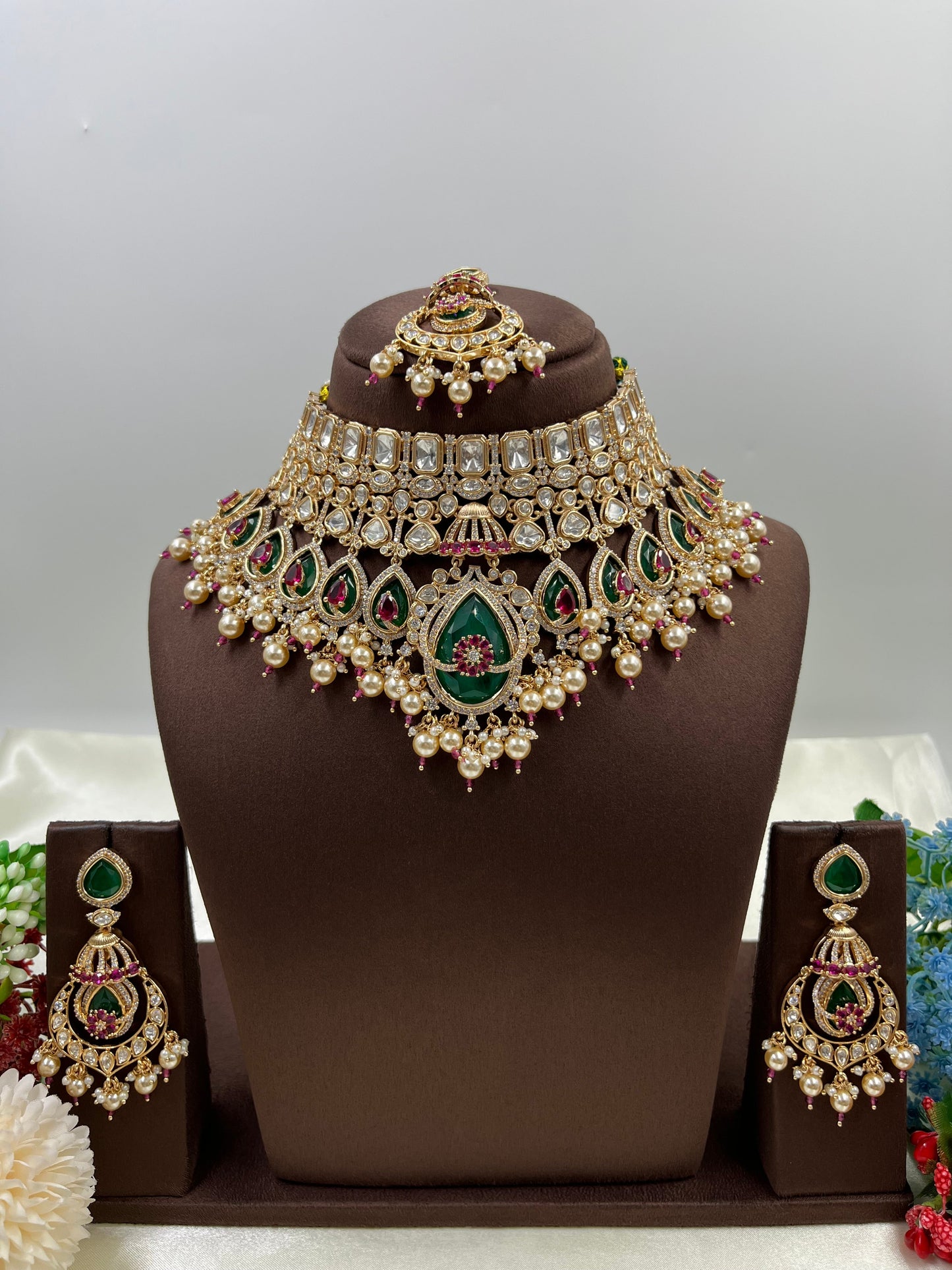 Bhargavi Moissanite Kundan Choker Necklace