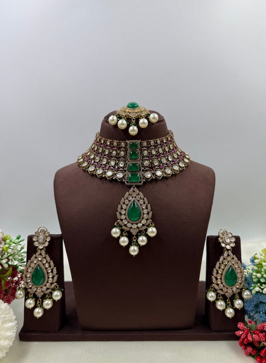 Soniya Jaipuri Kundan Choker Necklace Set
