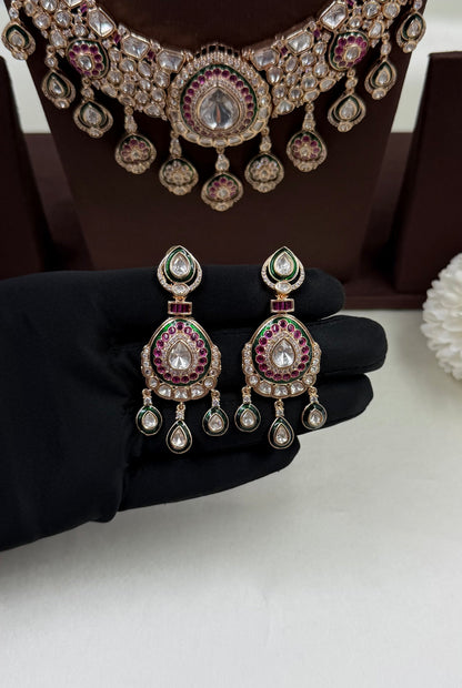 Vedika Moissanite Premium Long Necklace