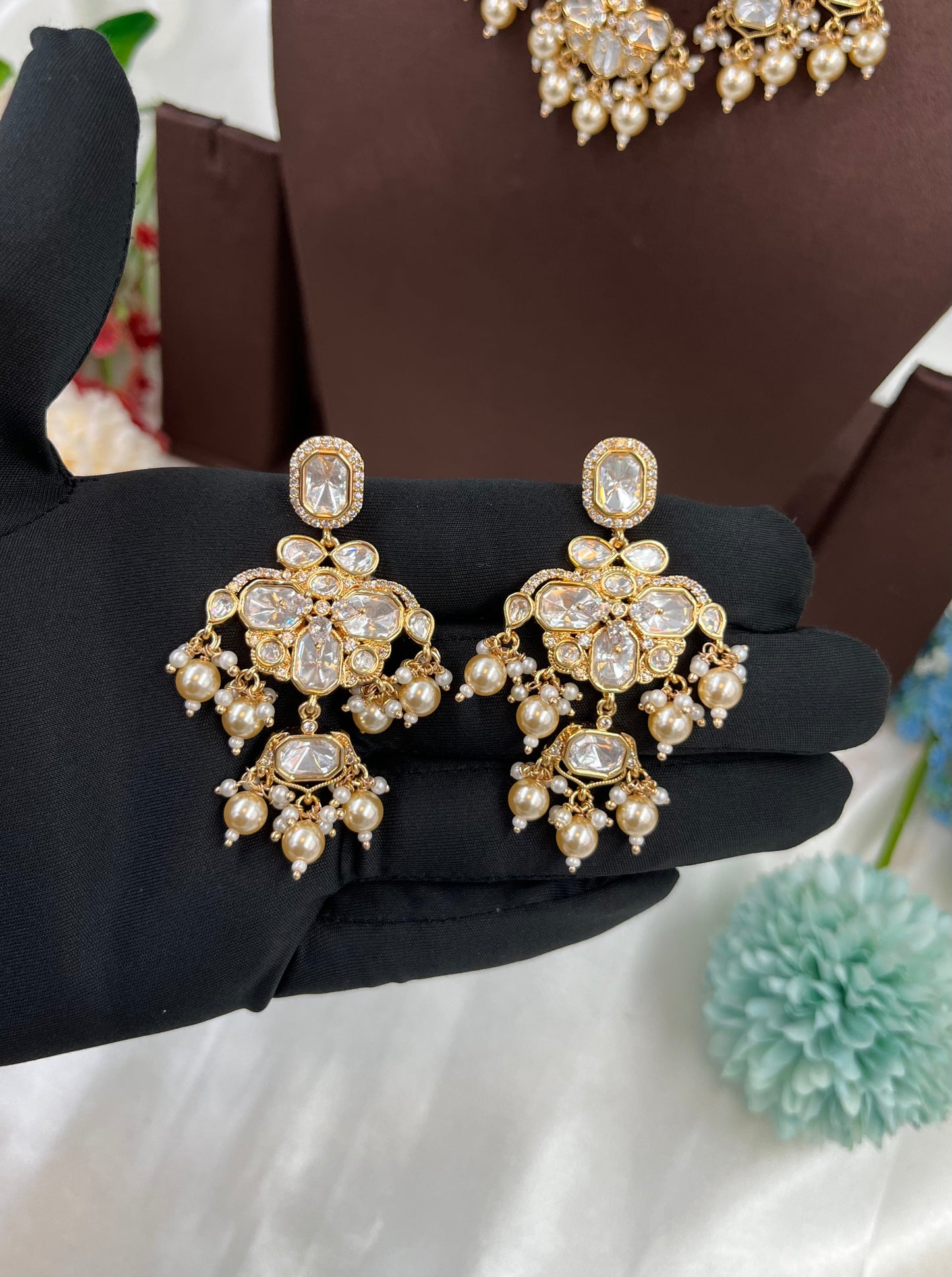 Noor Nazaakat Moissanite Kundan Necklace