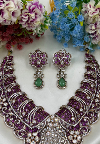 Maitri Jaipuri Kundan Necklace Set