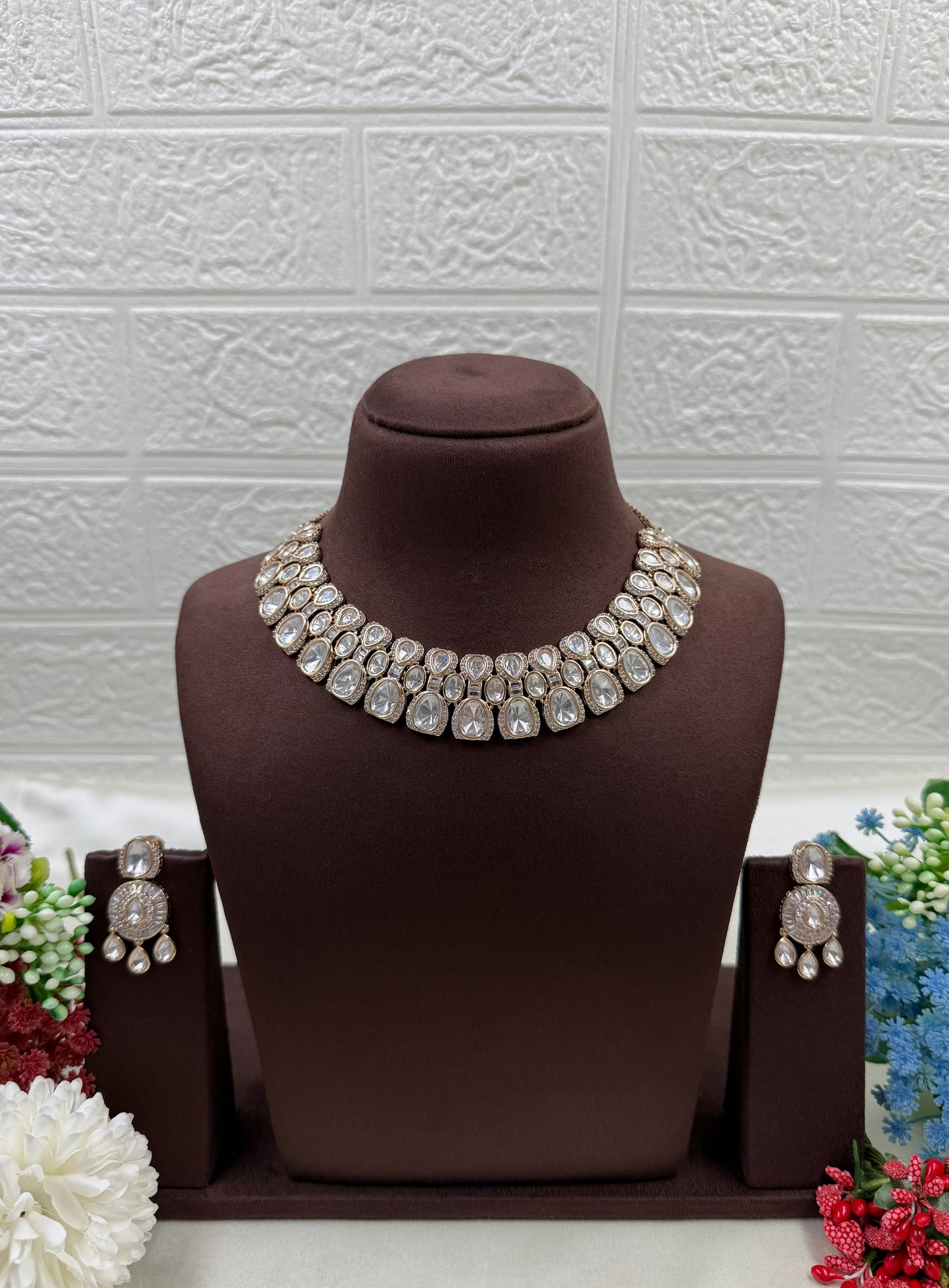 Tanu Moissanite Premium Necklace Set
