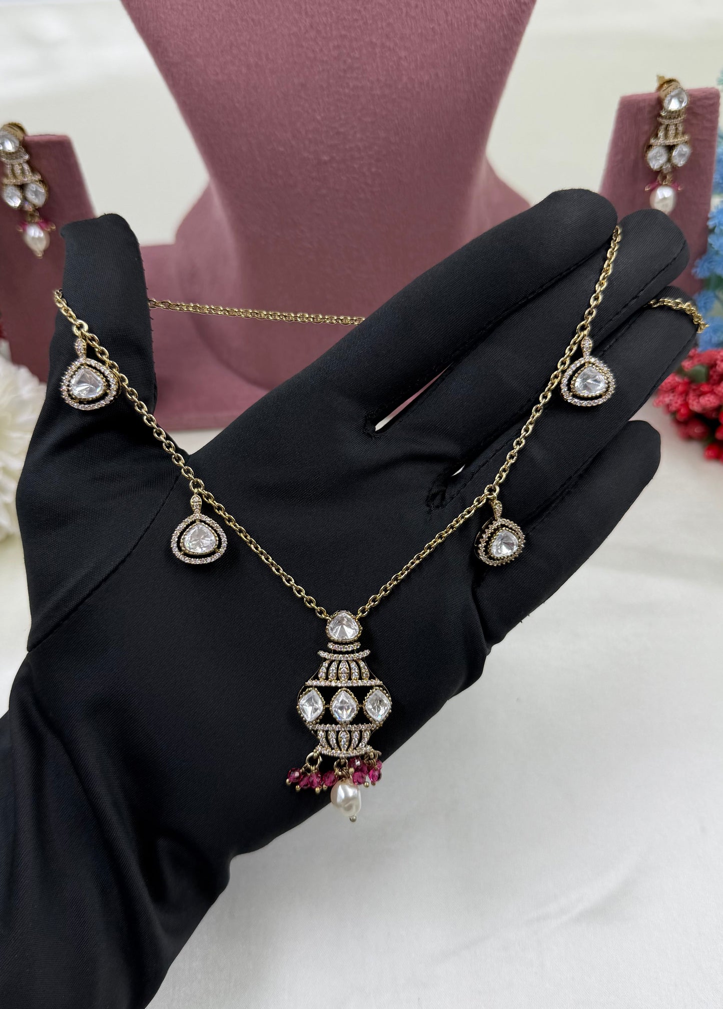 Kaira Victorian Chain Pendant Necklace