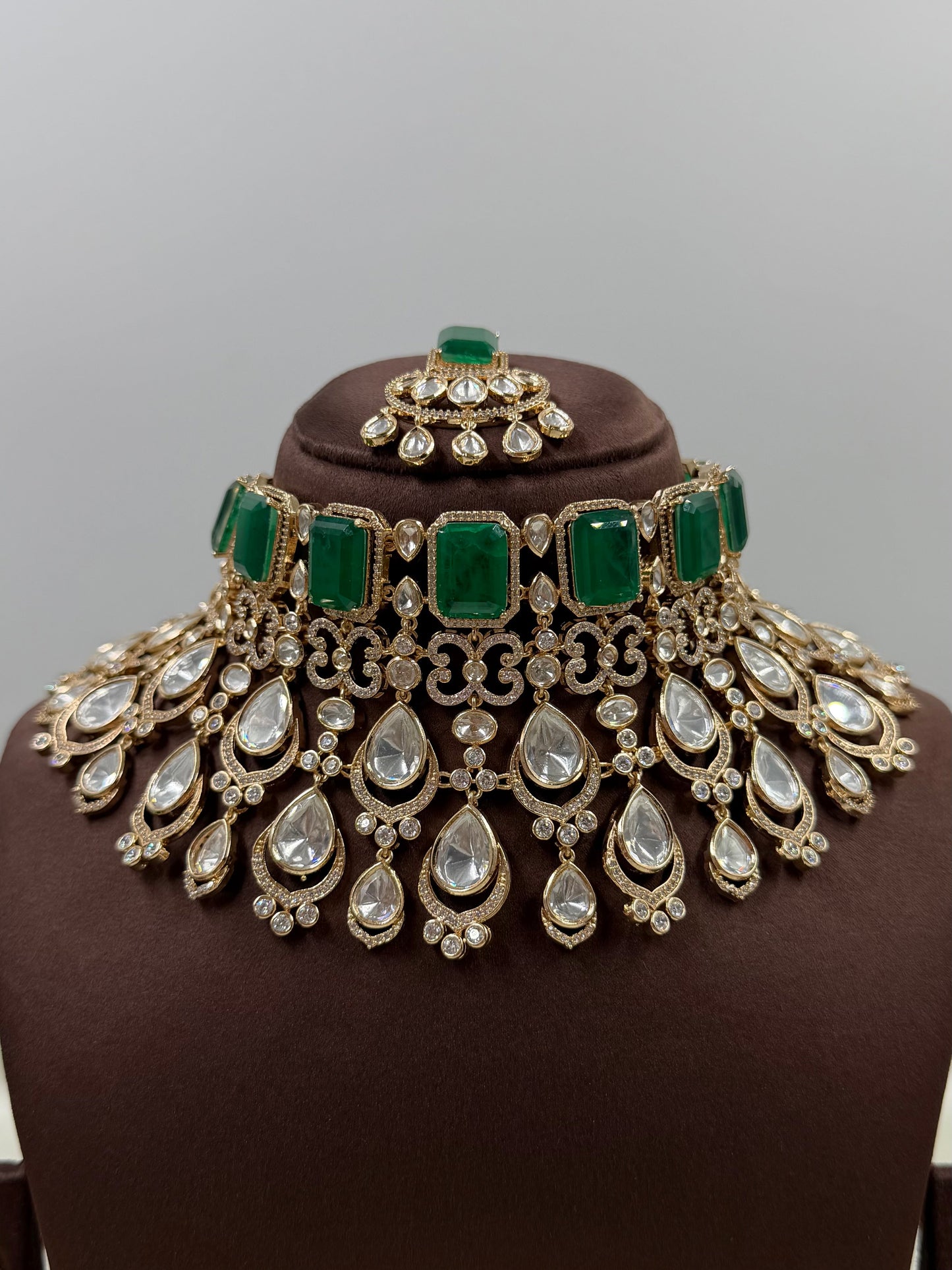 Ramya Moissanite Choker Necklace Set