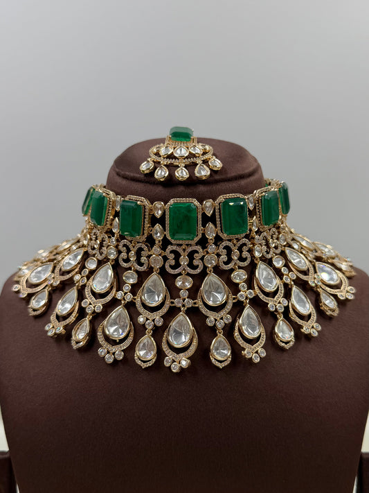 Ramya Moissanite Choker Necklace Set