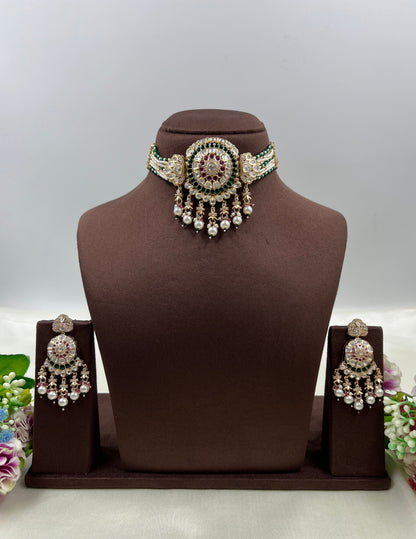 Meera Moissanite Choker Necklace