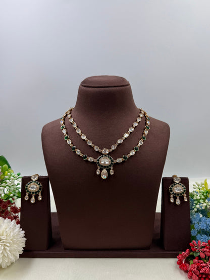 Ruhi Moissanite Double Layering Necklace
