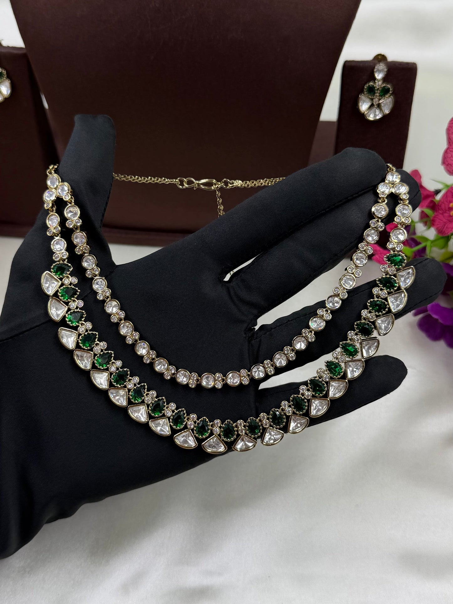 Alia Victorian Double Layering Necklace