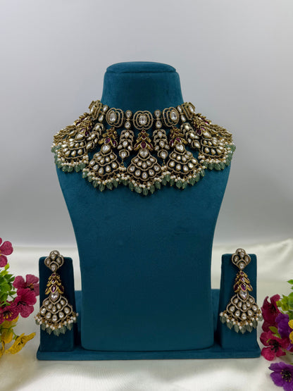 Sanjana Victorian Jaipuri Kundan Set