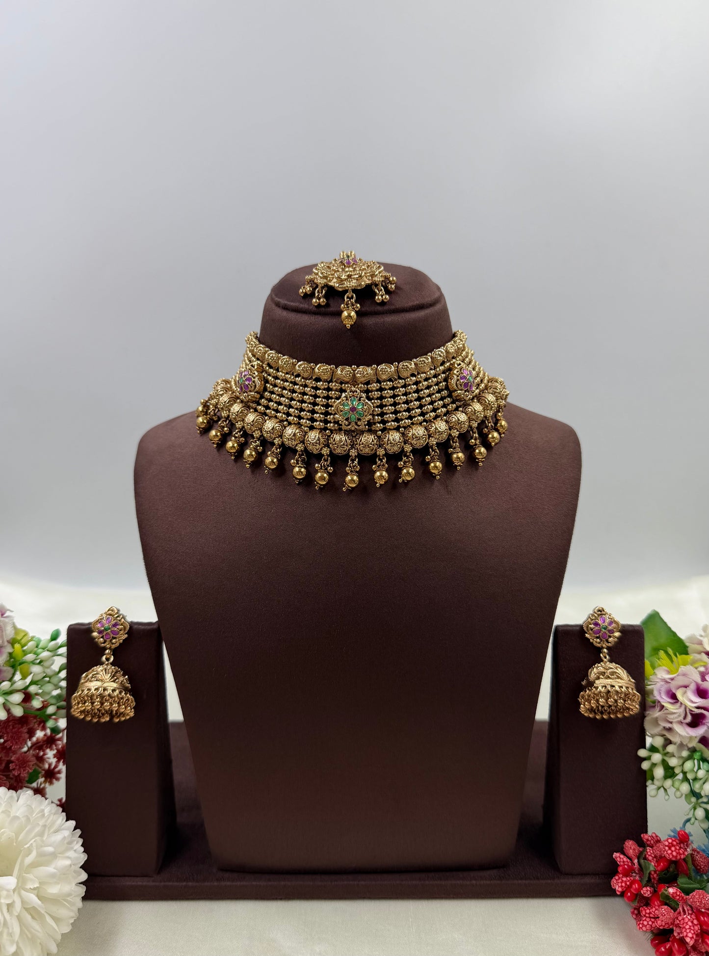 Lakshmi South Indian Choker Necklace Set
