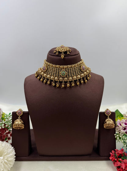 Lakshmi South Indian Choker Necklace Set