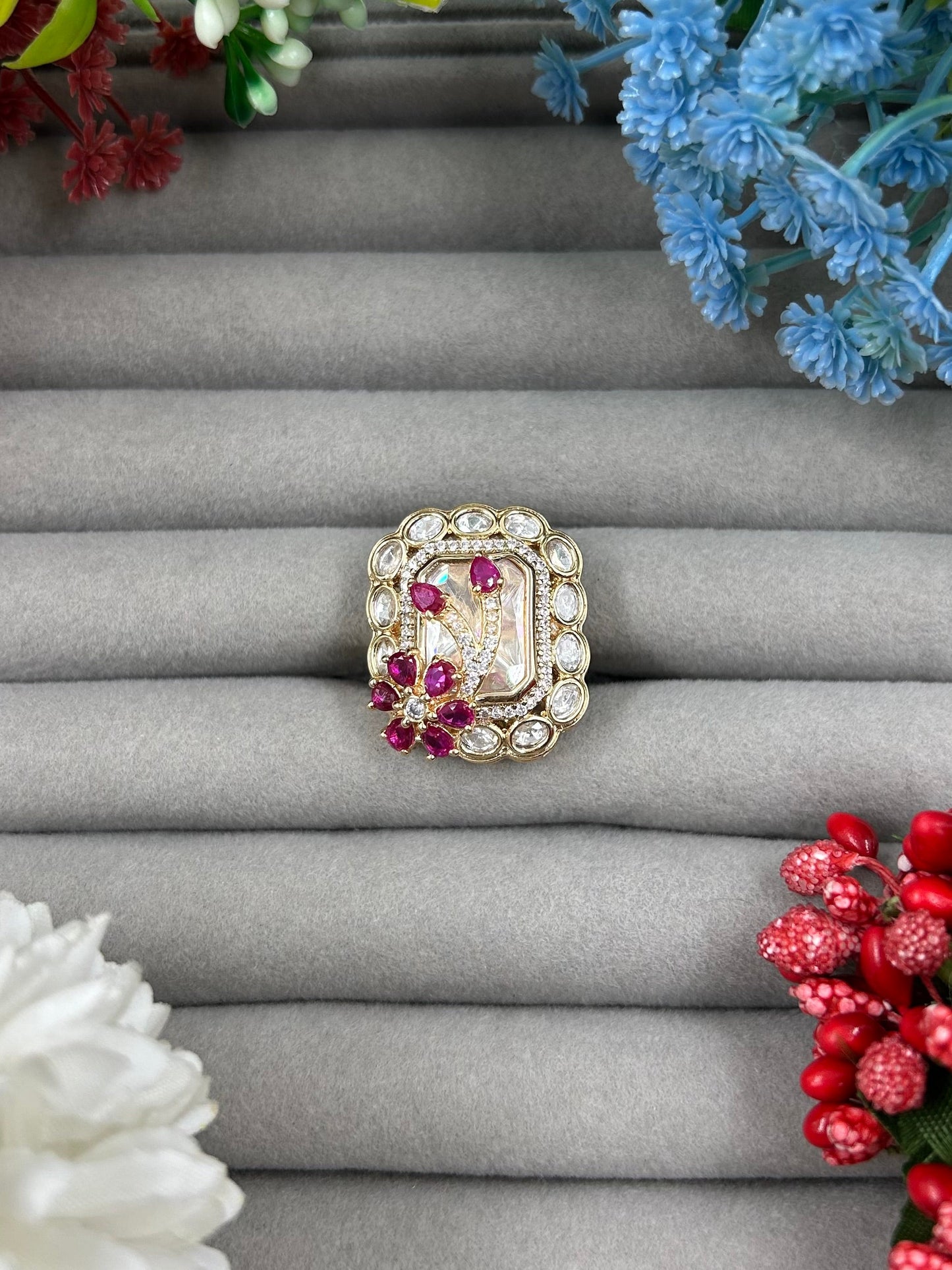 Maira Moissanite Ring (Adjustable)