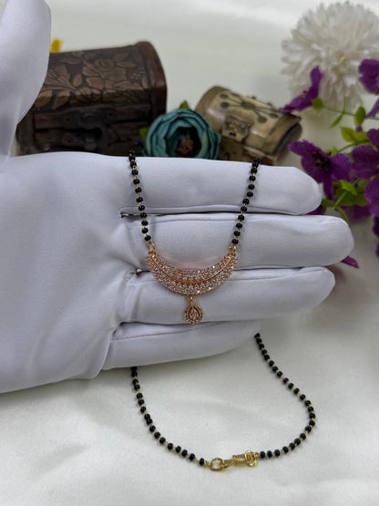 Teardrop Dangler Rose Gold Mangalsutra