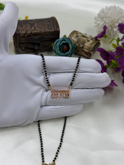 Dangling Crystal Rose Gold Mangalsutra