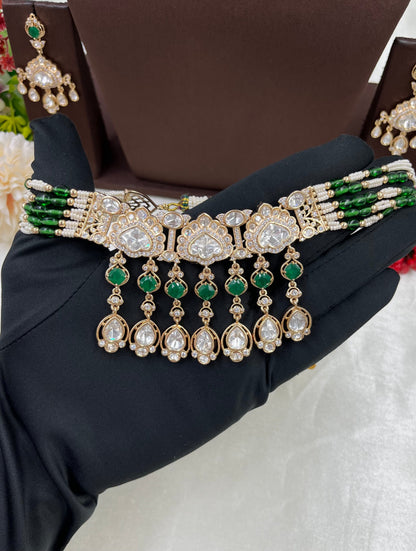 Ethereal Moissanite Kundan Choker