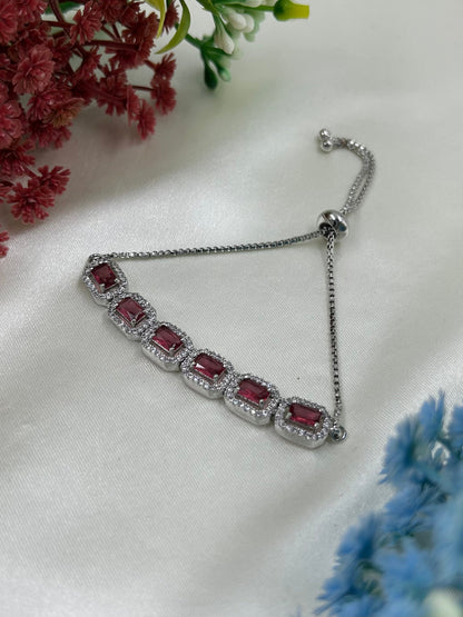 Pihu American Diamond Bracelet (Adjustable)